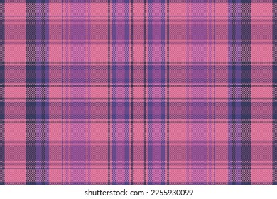 Tartan plaid pattern with dark color. Vector illustration. 