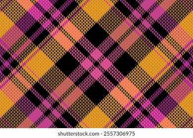 Tartan plaid pattern with dark color. Vector illustration.
