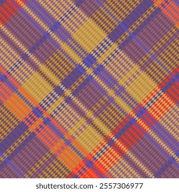 Tartan plaid pattern with dark color. Vector illustration.