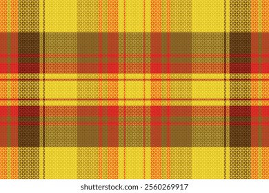 Tartan plaid pattern with dark color. Vector illustration. 