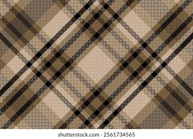 Tartan plaid pattern with dark color. Vector illustration. 
