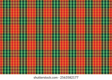 Tartan plaid pattern with dark color. Vector illustration. 
