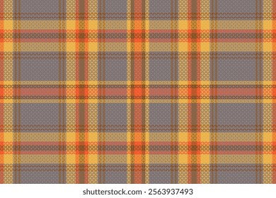 Tartan plaid pattern with dark color. Vector illustration. 