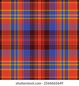 Tartan plaid pattern with dark color. Vector illustration. 