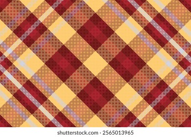 Tartan plaid pattern with dark color. Vector illustration. 