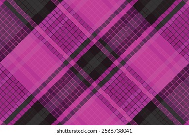 Tartan plaid pattern with dark color. Vector illustration. 