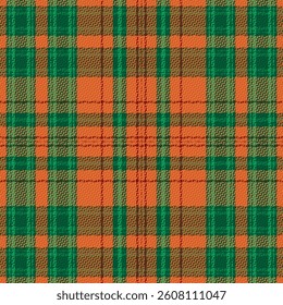 Tartan plaid pattern with dark color. Vector illustration. 