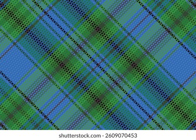 Tartan plaid pattern with dark color. Vector illustration. 