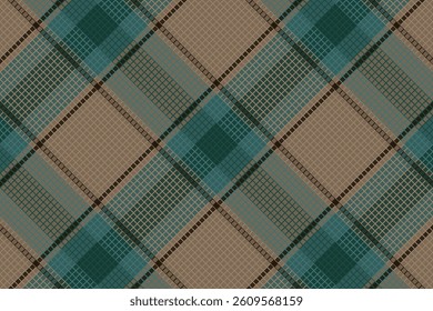 Tartan plaid pattern with dark color. Vector illustration. 