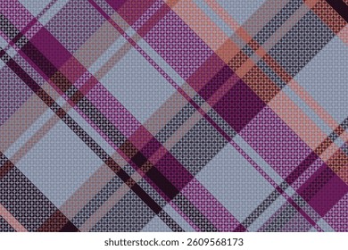Tartan plaid pattern with dark color. Vector illustration. 