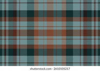 Tartan plaid pattern with dark color. Vector illustration. 