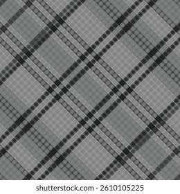 Tartan plaid pattern with dark color. Vector illustration. 