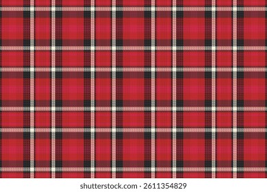 Tartan plaid pattern with dark color. Vector illustration. 