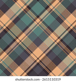 Tartan plaid pattern with dark color. Vector illustration. 