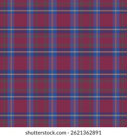 Tartan plaid pattern with dark color. Vector illustration.