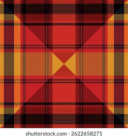 Tartan plaid pattern with dark color. Vector illustration. 