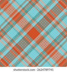 Tartan plaid pattern with dark color. Vector illustration. 