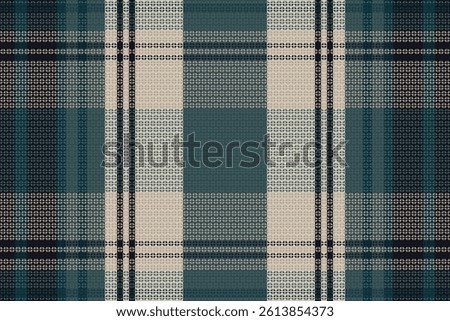 Tartan plaid pattern with dark color. Vector illustration. 