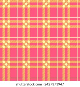 Tartan Plaid Pattern Fabric Design Pink Yellow Dark pink Vector illustration Printed Clothing Pants Shirts Ethnic Multipurpose cloth Tablecloths Textile industry and more.