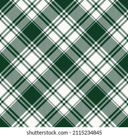 Tartan plaid pattern in green and white rustic plaid. Simple tartan pattern for tablecloth, shirt, pillows and other products