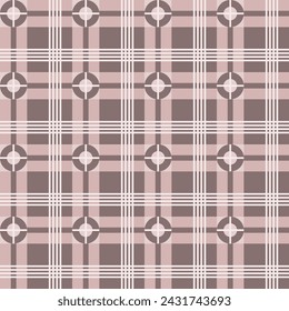 Tartan Plaid Pattern Pastel Dark brown Light brown White Printed Fabric Clothing Pants Shirts Ethnic Multipurpose cloth Tablecloths Textile industry and more. Vector illustration Design. 