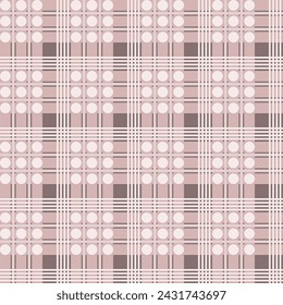 Tartan Plaid Pattern Pastel Dark brown Light brown White Printed Fabric Clothing Pants Shirts Ethnic Multipurpose cloth Tablecloths Textile industry and more. Vector illustration Design. 