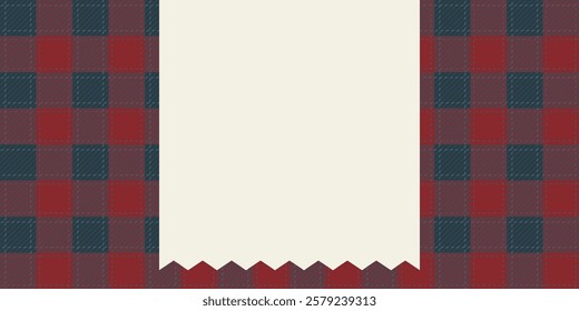Tartan plaid pattern red and blue colors background graphic illustration have blank space.
