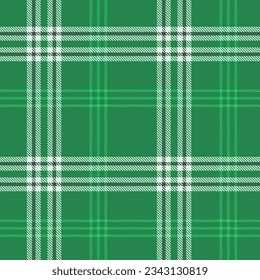 Tartan Plaid Pattern Seamless Background In Green White Black. Checkered fabric texture for flannel shirt, skirt, blanket, throw.
