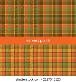 Tartan plaid pattern. Seamless check plaid in harvest color red, orange, brown 