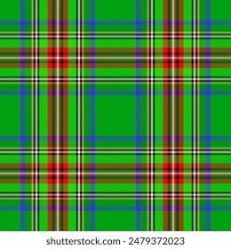 Tartan plaid pattern. Seamless check plaid in blue, red, and yellow for flannel shirt, bag, underwear, pyjamas, or other modern textile print. Hounds tooth texture,EPS 10.
