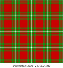 Tartan plaid pattern. Seamless check plaid in blue, red, and yellow for flannel shirt, bag, underwear, pyjamas, or other modern textile print,EPS 10.