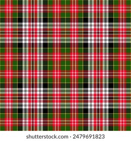 Tartan plaid pattern. Seamless check plaid in blue, red, and yellow for flannel shirt, bag, underwear, pyjamas, or other modern textile print,EPS 10.
