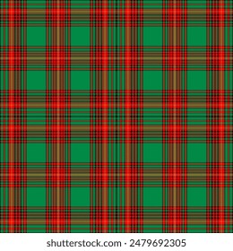 Tartan plaid pattern. Seamless check plaid in blue, red, and yellow for flannel shirt, bag, underwear, pyjamas, or other modern textile print,EPS 10.
