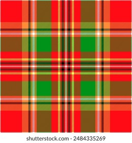 Tartan plaid pattern. Seamless check plaid in blue, red, and yellow for flannel shirt, bag, underwear, pyjamas, or other modern textile print. Hounds tooth texture,EPS 10.