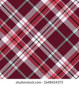 Tartan Plaid Pattern Seamless. Checkerboard Pattern. Template for Design Ornament. Seamless Fabric Texture. Vector Illustration