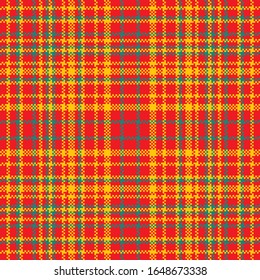 Tartan Gipsmuster nahtlos. Textur drucken. Überprüfen Sie den Hintergrund der Vektorillustration.