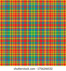 Tartan plaid pattern seamless. Print fabric texture. Check vector background.