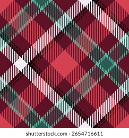 Patrón de cuadros de tartán sin costuras. Patrón sin fisuras de tartán. Plantilla para Ornamento de Diseño. Textura de tela sin costuras. Ilustración vectorial