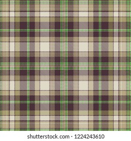 Tartan, plaid pattern seamless vector illustration. Checkered texture for clothing fabric prints, web design, home textile.