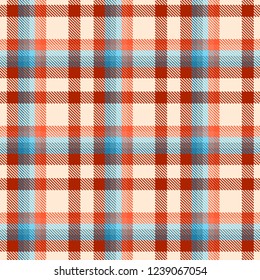 Tartan, plaid pattern seamless vector illustration. Checkered texture for clothing fabric prints, web design, home textile.