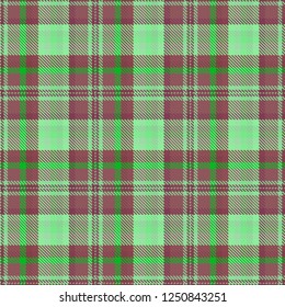 Tartan, plaid pattern seamless vector illustration. Checkered texture for clothing fabric prints, web design, home textile.