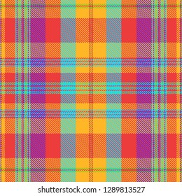 Tartan, plaid pattern seamless vector illustration. Checkered texture for clothing fabric prints, web design, home textile.