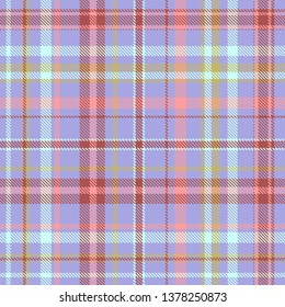 Tartan, plaid pattern seamless vector illustration. Checkered texture for clothing fabric prints, web design, home textile.
