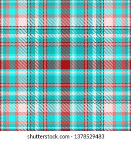 Tartan, plaid pattern seamless vector illustration. Checkered texture for clothing fabric prints, web design, home textile.
