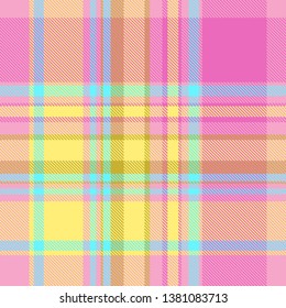 Tartan, plaid pattern seamless vector illustration. Checkered texture for clothing fabric prints, web design, home textile.
