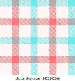 Tartan, plaid pattern seamless vector illustration. Checkered texture for clothing fabric prints, web design, home textile.