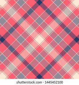 Tartan, plaid pattern seamless vector illustration. Checkered texture for clothing fabric prints, web design, home textile.