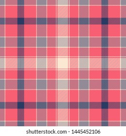 Tartan, plaid pattern seamless vector illustration. Checkered texture for clothing fabric prints, web design, home textile.