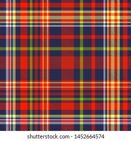 Tartan, plaid pattern seamless vector illustration. Checkered texture for clothing fabric prints, web design, home textile.