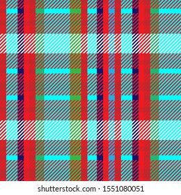 Tartan, plaid pattern seamless vector illustration. Checkered texture for clothing fabric prints, web design, home textile.